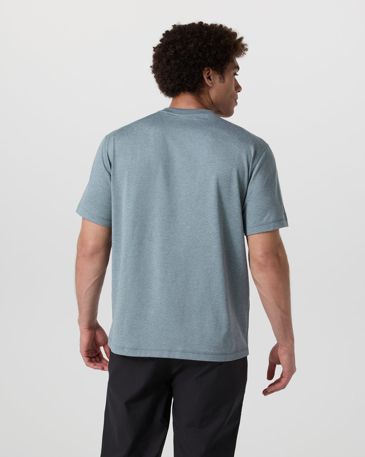 Short Sleeve Ponto Tee - Relaxed Fit Dusty Blue Heather | Vuori online - US 2490