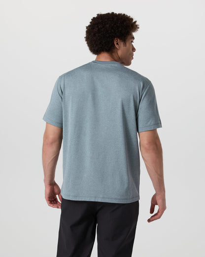 Short Sleeve Ponto Tee - Relaxed Fit Dusty Blue Heather | Vuori online - US 2490