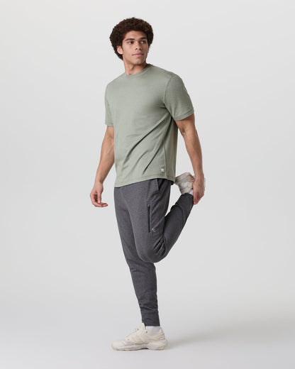 Short Sleeve Ponto Tee - Relaxed Fit Agave Green Heather | Vuori outlet - US 1147