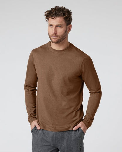 Long Sleeve Ponto Performance Tee Pecan Heather | Vuori shop - US 8489