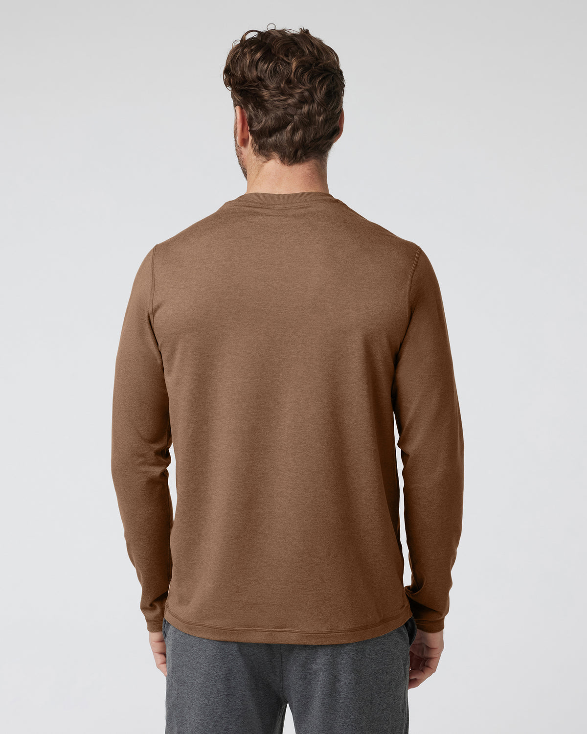 Long Sleeve Ponto Performance Tee Pecan Heather | Vuori shop - US 8489