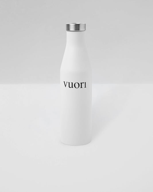 S6 Wordmark Mizu Water Bottle White Insulated Bottle | Vuori online - US 9907