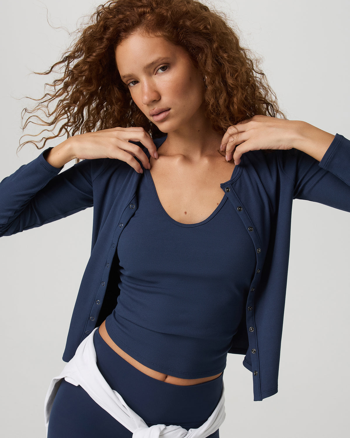 Long Sleeve Pose Twin Cardigan Women's Blue Coast Top | Vuori sale - US 1696