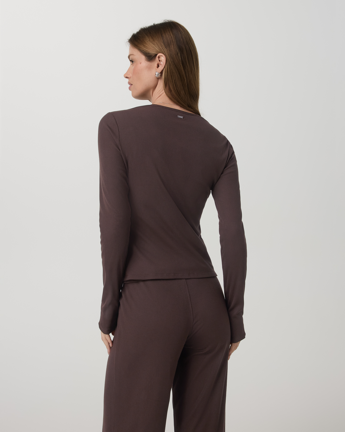 Long Sleeve Pose Twin Cardigan Women's French Roast Top | Vuori onsale - US 5558