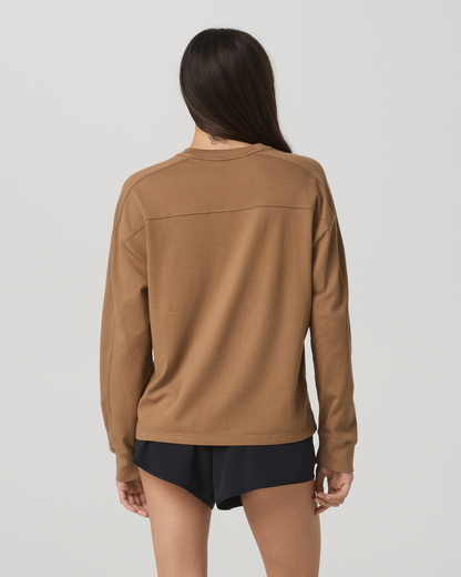 Long Sleeve Heavyweight Cotton Tee Women's Acorn Shirt | Vuori for sale - US 4289