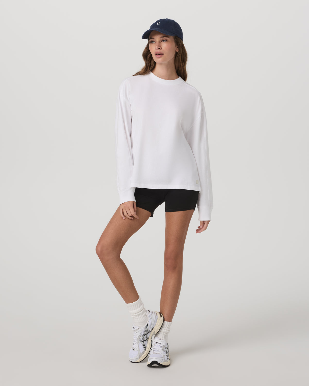 Long Sleeve Heavyweight Cotton Tee Women's White Shirt | Vuori discount - US 8151